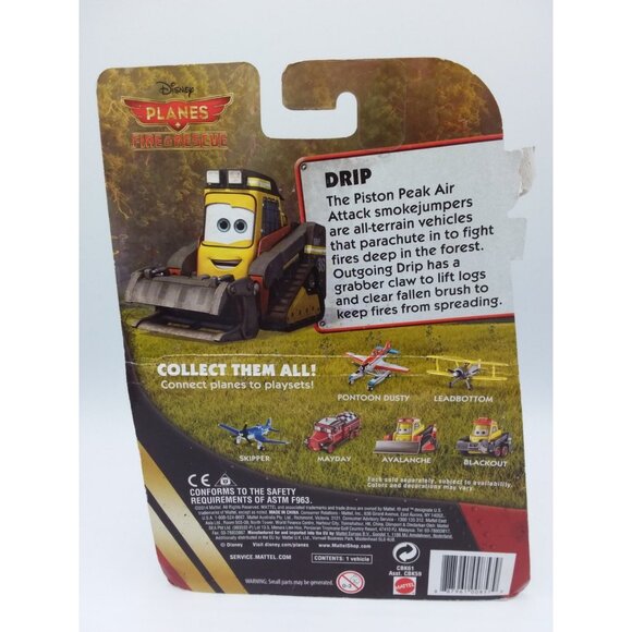 Disney Planes Fire & Rescue Drip Skid Steer Loader Diecast Mattel 2014 - Picture 5 of 7